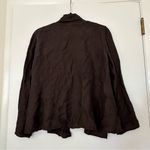 Eileen Fisher  Women’s Linen Topper Cardigan Small Brown Open Front Photo 2