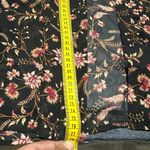 Floral Black Sheer Women's Varsity Jacket Size 2X Photo 2