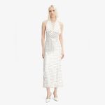 Bardot Citron Polka Dot Midi Dress In Ivory Spot XS Photo 6