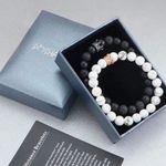 None Natural Stone Crown King Queen Beads His and Hers Couple 8mm Photo 1