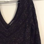 Guess Vintage Black sweater dress gold metallic thread Small S womens Photo 1