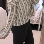 Storia size large striped cropped sweatshirt Photo 1