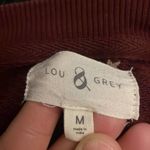 Lou & grey  Women’s Maroon Terry Shooting Star Crewneck Sweatshirt Size Medium Photo 3