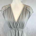 Motherhood Maternity Oh Baby by  light gray lace detail top size medium Photo 1