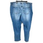 Lane Bryant  Size 22 Jeans Blue Flex Waist‎ Mid Rise Boyfriend Fit Distressed Rip Photo 1
