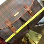 Ralph Lauren Brown Green Tartan Plaid Computer Crossbody Tote Messenger Bag Rare Photo 8