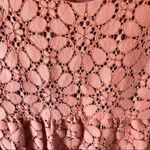 ZARA  Coral Lace Eyelet Dress Photo 9