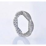 Boutique Women's Gold-Plated-925 Eternity Simulated Diamond Engagement‎ Band Ring … Photo 9