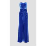 Liv Foster Velvet Strapless Evening Dress Size 14 New with Tags Blue Photo 3