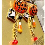 Halloween Earrings New Jack O Lantern Candy Corn Ghost Beads Pumpkin Pie… Photo 2