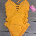 Endless Sun NWT Trending Sunny Yellow Medium One Piece Swimsuit Photo 0