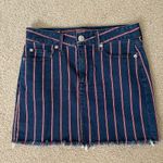 American Eagle Red White and Blue Denim Skirt Photo 0