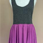 Matilda Jane  Charcoal Gray and Purple Dress Photo 1