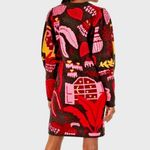 Farm Rio  Black Tropical Print Mini
Sweater Dress - Size Small Photo 4