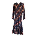 SEA New York Esme Silk Floral Long Sleeve Dress in Navy, Size S, NWT Blue Photo 12