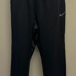 Nike  Drifit Black Elastic Waistband w/ Drawstrings Running Warmup Pant- Large Photo 0