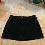 Abercrombie & Fitch  denim mini skirt mid rise black size 27 sold out style NWOT Photo 4