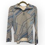 Lands’ End Athletic Quarter Zip Pullover – Blue Activewear Top | Small Photo 0