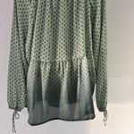 Princess Vera Wang XL Green Ombre Blouse Keyhole Puff Boho Romantic Baby Doll Photo 2