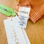 L Space Bikini Top Womens Med Nikita Sienna Ribbed‎ Eco Chic Repreve Boho Summer Brown Photo 4