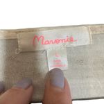 Maronie Cream Oatmeal Striped Long Sleeve Lightweight Cropped Top Women Sz L Size L Photo 5