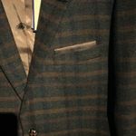 Alan Flusser Men's Olive Brown Plaid Wool Blend Sport Coat Blazer Jacket L NWT Size L Photo 8