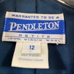 Pendleton Vintage  Virgin Wool Navy Two Button Blazer Photo 1