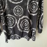 Jane Ashley Shirt Y2k XL Black Gray Spiral Tie Dye Long Sleeve Sparkle Top Artsy Photo 2