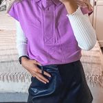 Nasty Gal Purple Sleeveless Collar Top  Photo 0