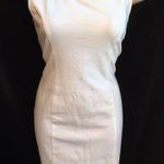 Monteau White Rhinestone Neck Embellished Sleeveless Occasion Shift Dress L Photo 4