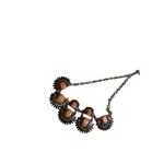 Francesca’s. Collection blue and coral necklace and matching coral earrings Photo 6