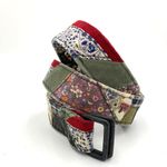 Patchwork Fabric Belt Rustic Bee Embroidery Whimsical Green Photo 8
