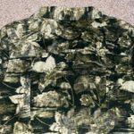 Anthropologie Pilcro Ruched Corduroy Button Floral Camo Shirt Dress Green 10 Photo 8