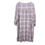 Torrid Pink Plaid Challis Zip Front Tab Sleeve Shirt Dress Size 4X Photo 7