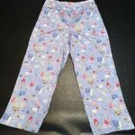 Southern Lady Blue Ankle Cropped Pants with Feminine Print size 12 Size M Photo 0