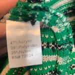 Ming Wang  Tweed Fringe Green Black White Stripe Jacket Cardigan Heritage Photo 4