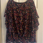 Catherine Malandrino Catherine‎ Maladrino chiffon floral ruffle blouse size 3X Photo 0