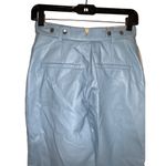 Nanushka Silke Pants in Azure Small New Womens Vegan Faux leather Blue Trousers Photo 7