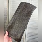 Calvin Klein Double Handle Satchel Bag Brown/Tan-Medium Photo 5