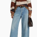 Citizens of Humanity Ayla Raw Hem Crop Jeans 32 Soda Pop Wide Leg Denim Blue Photo 0