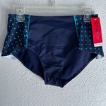 Spanx Flirty Skirted Swim Bottom Navy Splash Polka Dot Sz 10 NWT Photo 2
