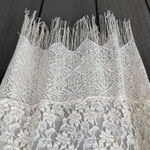 Free People  Sheer Lace‎ Top With Fringe Photo 2