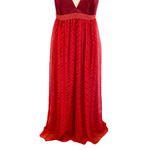 Laundry by Shelli Segal  Silk Beaded Gown with Chevron Skirt and Crisscross Back Photo 2