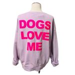 Wildfox New  Dogs Love Me Sweatshirt WF005839 Orchid Patal Purple Pink Sz xxl Photo 5