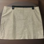 H&M  Studded Mini Skirt Size 16 Tan With Silver Tone Studs New With Tags Photo 1