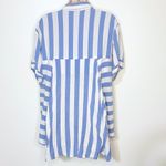 Vince Camuto NEW High Low Relaxed Fit Knit Striped Short Sleeve Button Down Top Photo 1