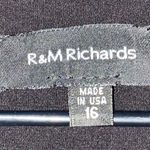 R & M Richards R&M WO SIZE 16 BLACK WHITE WAVE DESIGN DRESS WITH ATTACHED WATERFALL JACKET EUC Photo 1