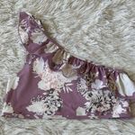 Nordstrom Girls purple Mist floral ruffles one shoulder 2pc. bikini set size 16 Photo 6