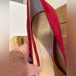 Cole Haan  Nike Air Women’s Shoes Sexy Ruby Red Suede High 4” Heels Sz 9.5 B Mint Photo 2