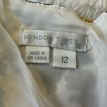 London Times women’s floral black yellow sleeveless dress size 12 Photo 1